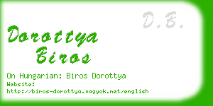 dorottya biros business card